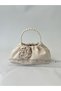 Stone Color Rose Pearl Portfolio Evening Dress Small Clutch Bag - 2