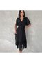 Hopeful Design Kruveze Sleeve Belted Ruffled Plain Chiffon Dress - 2