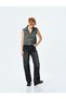 Half Zipper Detailed Stand Collar Sleeveless Knitwear Sweater