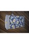 Large Size Wallet Bag with Dark Blue Flowers