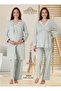 Maternity and Postpartum Pajama Set with Robe - 5