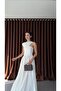 Linen White Dress with Shoulder Detail - 4