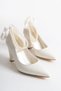 Women's Bride Pearl Thick Heeled Special Day Wedding Wedding Bridal Shoes - 2