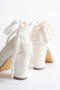 Women's Bride Pearl Thick Heeled Special Day Wedding Wedding Bridal Shoes - 8