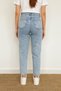 Evla Ice Blue Women's Mom Jean High Waist Lycra Cotton Jeans - 4