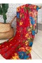 Large Size Organic Cotton 115 X 185 cm Pareo Shawl Red/Green 1758077 - 3