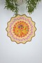 Love Bloom Heart Colorful Floral Yellow Embroidery Edge Cocktail Napkin 1 Piece