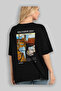 Salvador Dali Back Printed Black Oversize T-Shirt Men Women Crew Neck Cotton Tshirt - 4