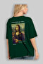 Leonardo Da Vinci Mona Lisa Back Printed Oversize T-Shirt Men Women Crewneck Cotton Tshirt - 4