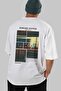 Edward Hopper Night Owls Back Printed White Oversize T-Shirt Men Women Crew Neck Cotton t Shirt - 6