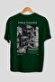 Pablo Picasso Guernica Back Printed Green Oversize T-Shirt Men Women Crew Neck Cotton t Shirt - 2