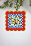 Limoncello Colorful Framed Digital Printed Embroidery Edge Cocktail Napkin 1 Piece