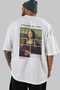 Leonardo Da Vinci Mona Lisa Back Printed Oversize T-Shirt Men Women Crewneck Cotton Tshirt - 5