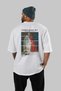 Osman Hamdi Bey Back Printed White Oversize T-Shirt Men Women Crew Neck Cotton T-Shirt - 4