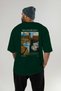 Salvador Dali Back Printed Green Oversize T-Shirt Men Women Crew Neck Cotton T-Shirt - 5