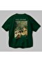 Paul Cezanne Curtain Back Printed Green Oversize T-Shirt Men Women Crew Neck Cotton T-Shirt - 3