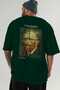 Van Gogh Self Portrait Back Printed Green Oversize T-Shirt Men Women Crew Neck Cotton T-Shirt - 6
