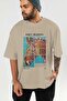 Andy Warhol Front Printed Beige Oversize T-Shirt Men Women Crew Neck Cotton T-Shirt - 6