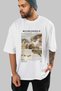 Michelangelo Front Printed White Oversize T-Shirt Men Women Crew Neck Cotton Tshirt - 7