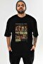 Leonardo Da Vinci Front Printed Black Oversized T-Shirt Men Women Crew Neck Cotton t Shirt