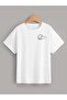 Sun or Moon Embroidered Special or Single Unisex Oversize Crew Neck 100% Cotton T-shirt for Couples