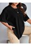 Women's Black Confied Printed Crew Neck Tshirt - 4