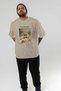 Paul Cezanne Curtain Front Printed Beige Oversize T-Shirt Men Women Crew Neck Cotton T-Shirt - 7