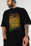 Gustav Klimt the Kiss Front Printed Black Oversize T-Shirt Men Women Crew Neck Cotton t Shirt - 3