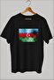 -wed Azerbaijan Flag Design Printed Oversize T-shirt Street Style