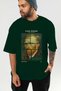 Van Gogh Self Portrait Front Printed Green Oversize T-Shirt Men Women Crew Neck Cotton T-Shirt - 6