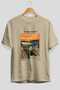 Edvard Munch Scream Front Printed Beige Oversize T-Shirt Men Women Crew Neck Cotton T-Shirt - 2