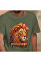 تي شيرت قطني مطبوع عليه Rising Lion