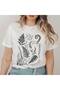 Special Leaf Design Printed Women's Cotton T-Shirt