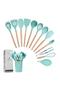 Set ustensile de bucatarie, Kitchenware, Silicon, Verde - 4