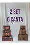 Stylish Set of 3 Straw Bags, 6 Color Options for Picnic and Sea