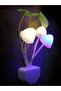 US Novelty Mushroom Fungus Night Light EU & US Plug Light Sensor 220V 3 LED Colorful Mushroom Lamp L - 8