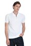 White Regular Fit Polo Neck Rayon T-Shirt - 3