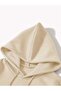 Abraham Mateo Printed Hooded Cotton Beige Sweatshirt with Pockets - 3