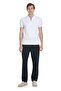 White Regular Fit Polo Neck Rayon T-Shirt - 2