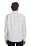 Navy Blue Comfort Fit Striped Button Collar Cotton-Linen Long Sleeve Shirt - 6