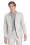Beige Slim Fit Mono Collar Linen Suit - 3