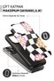 iPhone 12 Double Layer Armor Protection Checkered Flower Glossy Premium Protect Phone Case - 2