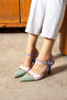 LUNARIA Women's Color Block Ankle-Tie Heeled Shoes - 2