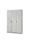 Selva 3 Door + 2 Drawer Wardrobe - White Oak L120xW42xH181cm - 2