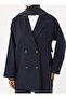 Soft Button Jacket Trousers Double Set - Navy Blue - - 5