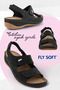 Black Color Velcro, Stitched, Anatomical and Breathable Sole, Women's Sandals - 5