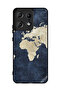 Motorola Edge 50 Pro 5G Protective Case Cover Map On Jeans Pattern