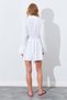 Women's Ecru Waist-Sitting Shirt Collar Dress - 7