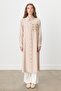 Shirt Collar Macromel Modal Tunic Beige