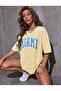 Yellow Oversize Unisex Printed Women